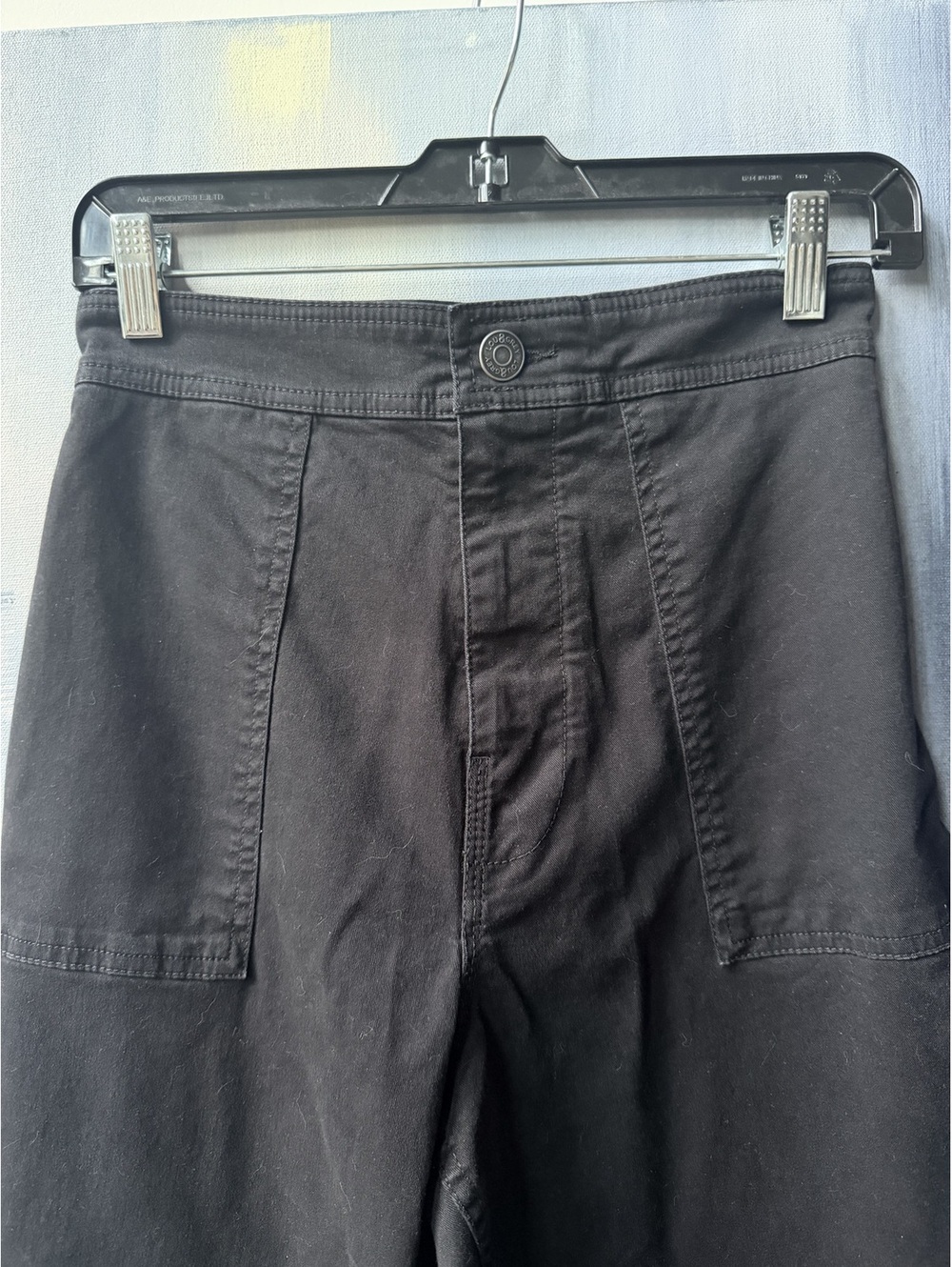 Lou & Grey Black Cropped Wide Leg Pants High Rise Size 6 - Picture 3 of 9